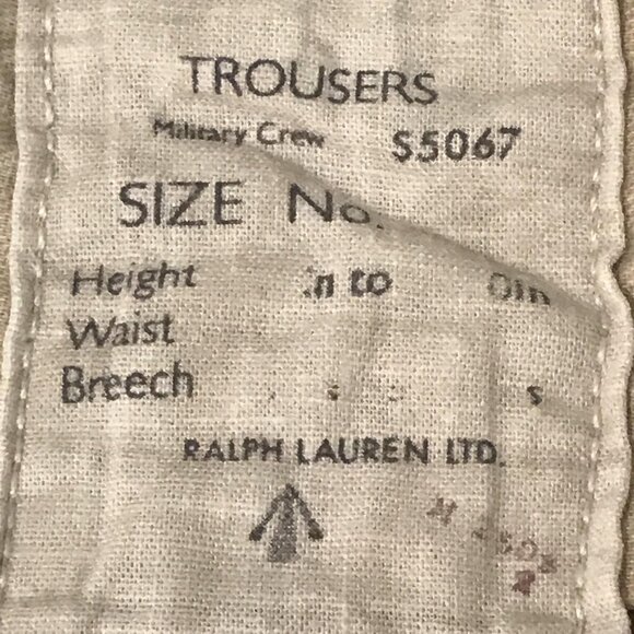 Polo Ralph Lauren Pants Mens 38 X 32 Olive Green Surplus GI Fit Military Utility - Picture 14 of 16